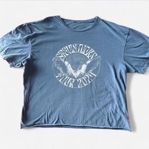 Stevie Nicks 2024 Tour Blue Cropped Shirt